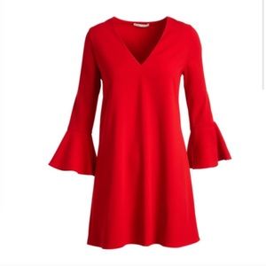 Alice + Olivia Red Long Sleeve Dress